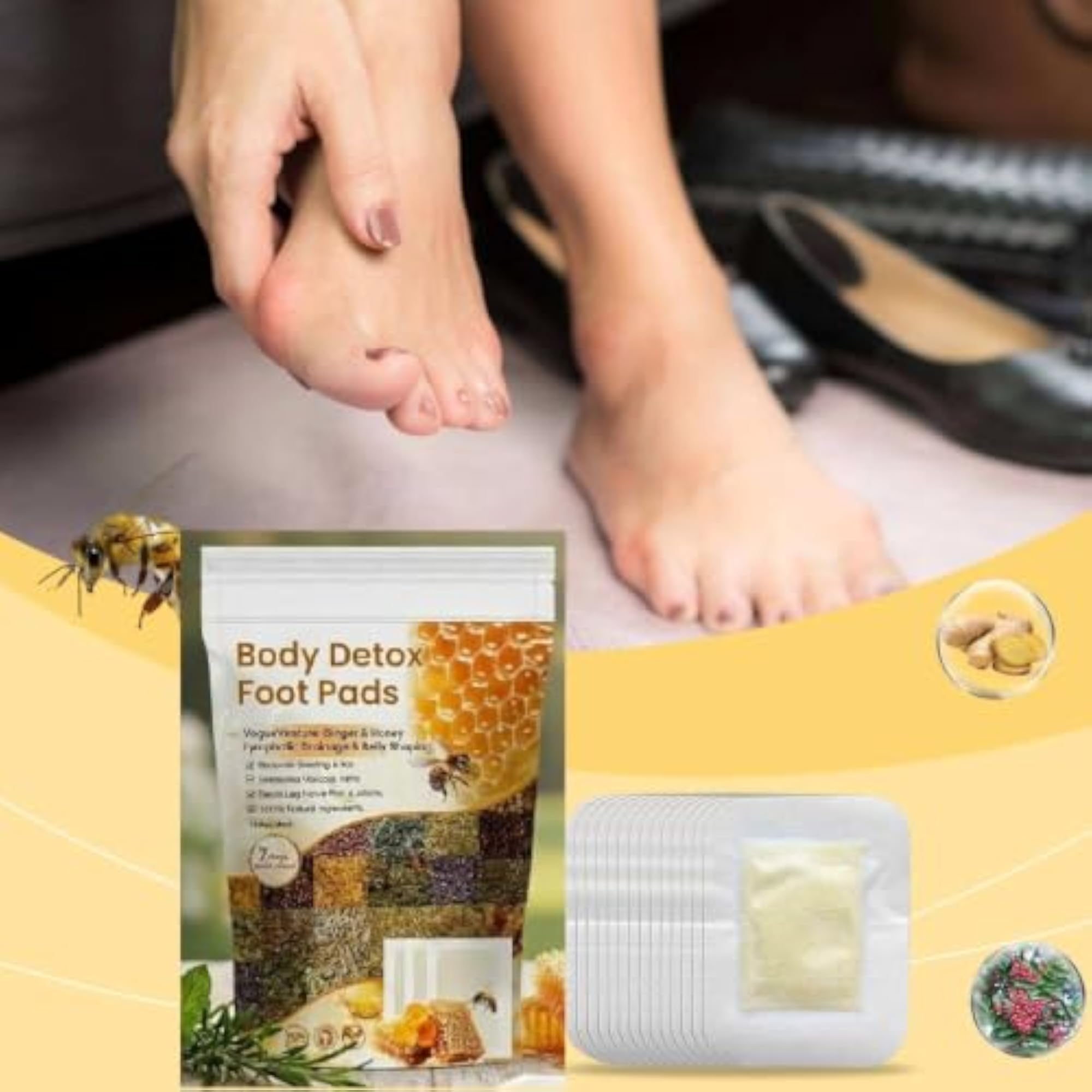 Venom Herbal Detox Foot Patches for Stress Relief
